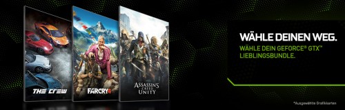 Nvidia: Assassins Creed Unity, FarCry 4 oder The Crew kostenlos zu einer High-End-Grafikkarte