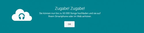 Google Play Music kann nun bis zu 50.000 Musiktitel speichern