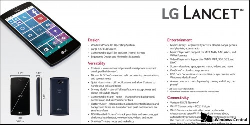 LG Lancet: Einstiegs-Phone mit Windows von LG