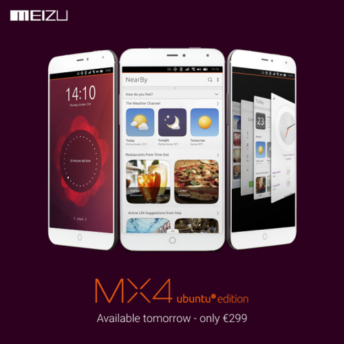 Meizu MX4 : Ubuntu-Smartphone kostet 299 Euro
