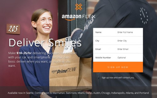 Amazon Flex: Freie Mitarbeiter liefern Pakete aus