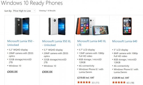Lumia 950 und 950 XL kurzzeitig im Microsoft-Store gelistet - Die bestätigten Specs
