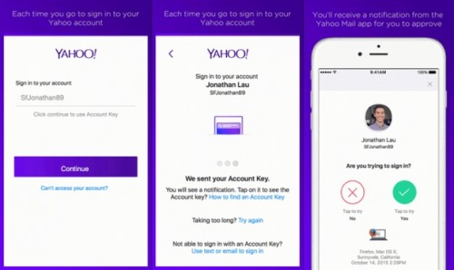 Yahoo Account Key: Anmeldung ohne Passwort