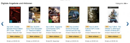 Amazon Cyber Monday Endspurt: MP3 Alben und viele Games im Angebot