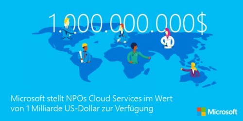 Microsoft: Cloud-Dienste drei Jahre kostenlos für NPOs