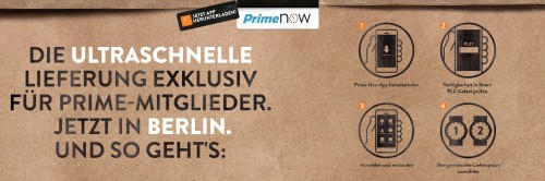 Amazon Prime Now: Lieferung innerhalb einer Stunde in Deutschland gestartet