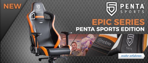 Gaming-Stuhl EPIC von Noblechairs jetzt in der PENTA Sports Special-Edition