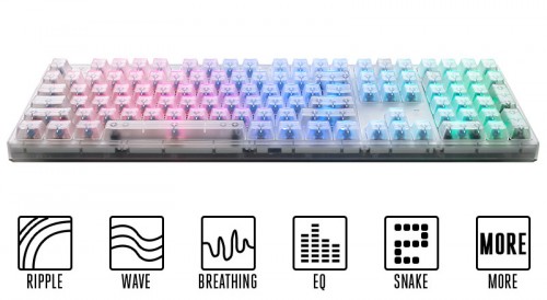 Cooler Master Masterkeys Pro L RGB Crystal Edition: Durchsichtige Tastatur mit RGB-Beleuchtung