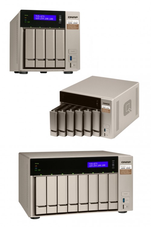 QNAP TVS-x73: Quad-Core-NAS mit USB-3.1 und 10-GbE-Erweiterbarkeit