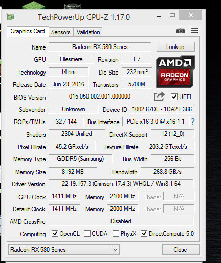 AMD Radeon RX 480 lässt sich via BIOS-Flash in RX 580 umwandeln