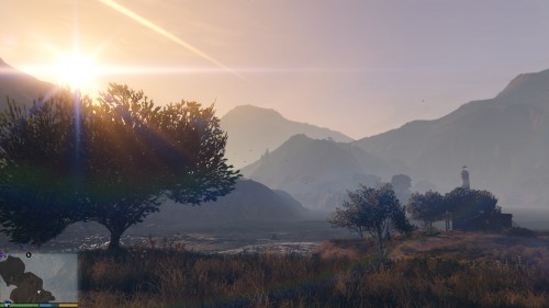 GTA V Landschaft Sonnenuntergang