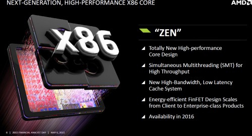 Amd x86 zen core 2016