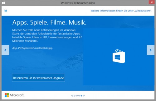Windows 10 upgrade fenster4