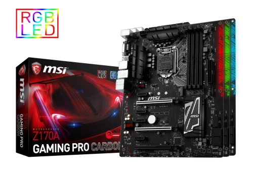 Msi z170a gaming pro carbon product pictures boxshot led