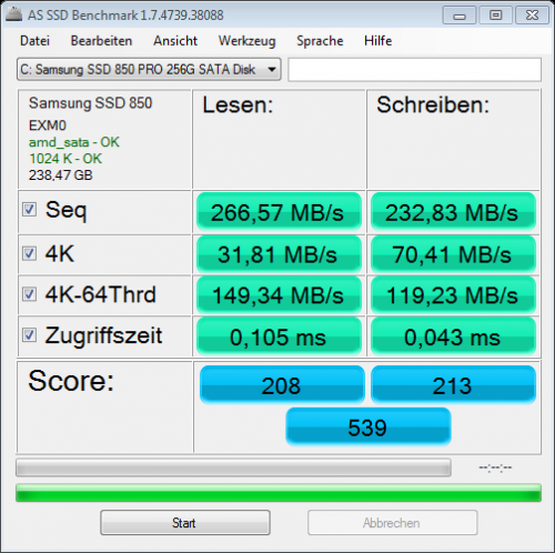 As ssd bench Samsung SSD 850 04.10.2014 14 39 17