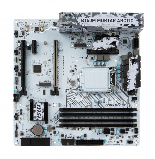 Msi b150m mortar arctic product pictures 2d1