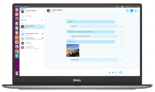 Skype linux chat
