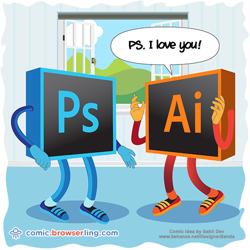 Geek joke: PS. I love you!

For more nerd comics visit https://comic.browserling.com. New jokes about programming, web and browsers every week!