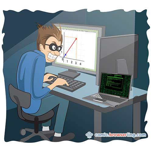 Geek joke:  Real hacker attack vectors are normalized.

For more nerd comics visit https://comic.browserling.com. New jokes about programming, web and browsers every week!