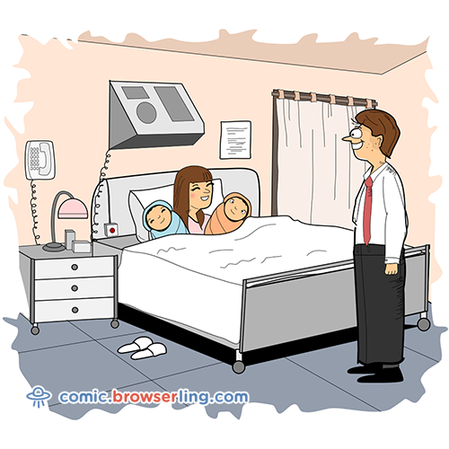 Geek joke: An SEO couple had twins. For the first time they were happy with duplicate content.

For more nerd comics visit https://comic.browserling.com. New jokes about programming, web and browsers every week!