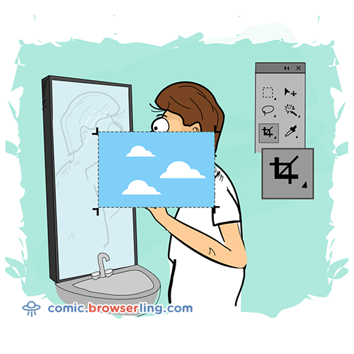 Geek joke: What was the web developer doing in the bathroom? ... Taking a crop.

For more nerd comics visit https://comic.browserling.com. New jokes about programming, web and browsers every week!