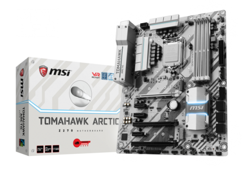 msi z270 tomahawk arctic product picture box