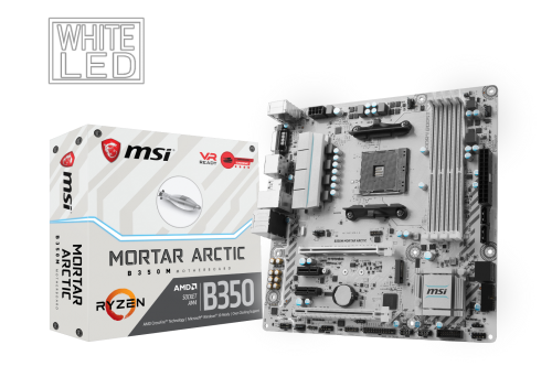 msi b350m mortar arctic product pictures boxshot