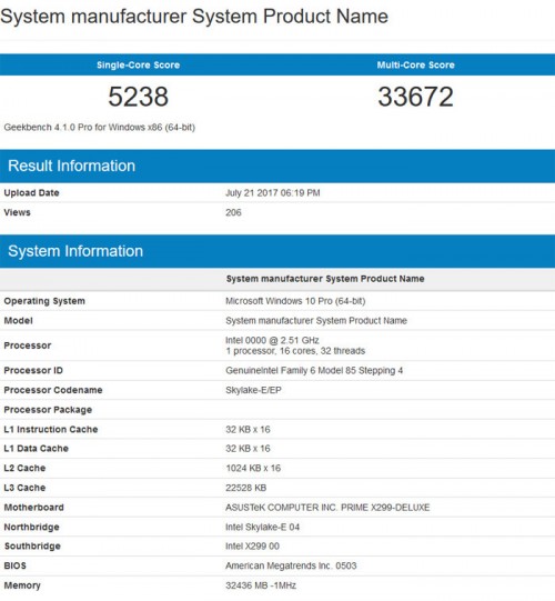 Intel Core i9-7960X Erste Benchmarks der 16-Kern-CPU aufgetaucht