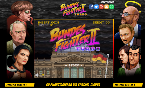 Bundes Fighter II - Spielbarer Street Fighter Clone zur Bundestagswahl!