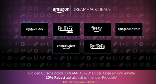 Amazon Dreamhack Angebote - 20 % Rabatt auf Gaming-Produkte