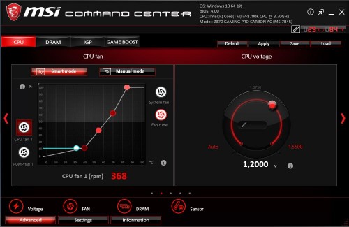 551. MSI Command Center CPU Fan&Voltage