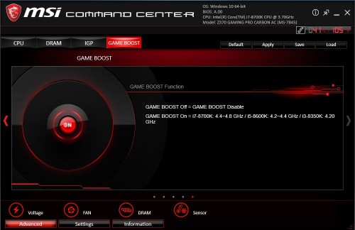 555. MSI Command Center Game Boost