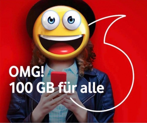 Vodafone GigaBoost: 100 GB zusätzliches Datenvolumen für 30 Tage