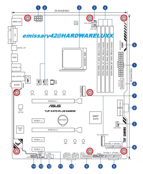 Asus X470 Mainboards: Zeichnungen und Spezifikationen geleakt