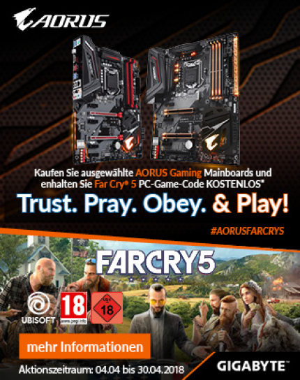 Gigabyte: Aorus-Gaming-Mainboards mit FarCry 5 im Bundle