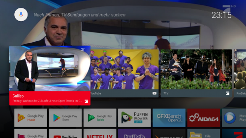 41. Android TV Oberfläche Empfehlungen