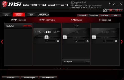 651. MSI Command Center DRAM
