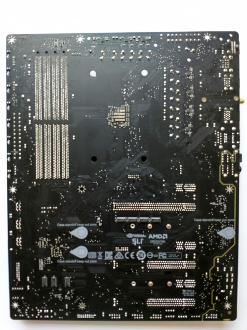 72. MSI X470 Gaming M7 AC Mainboard Rückseite ohne AM4 Backplate