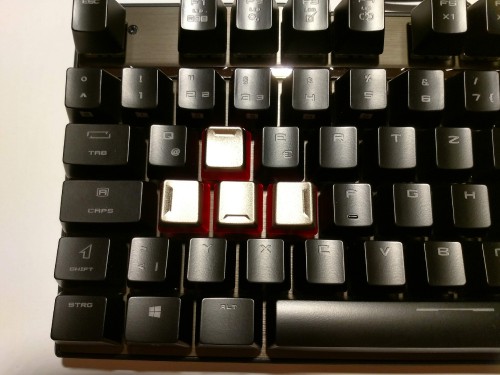 19. MSI GK70 Red Metal AWSD Keycaps