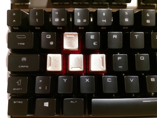 20. MSI GK70 Red Metal AWSD Keycaps