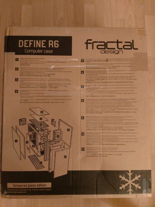 3. Fractal Design R6 Blackout TG Karton Rückseite