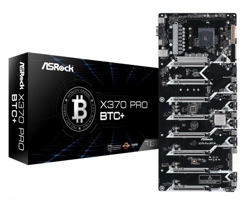 ASRock X370 Pro BTC+: Bitcoin-Mining-Mainboard für 8 Grafikkarten