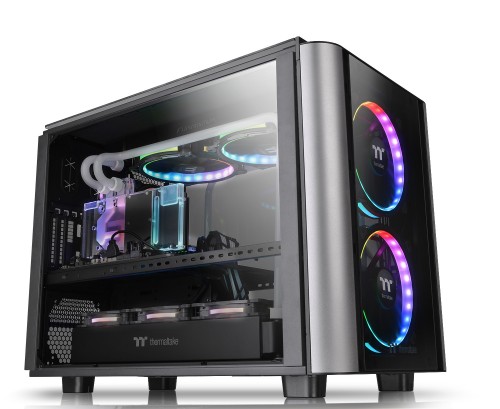 Thermaltake Level 20 XT Cube Chassis has front, top and side 4mm tempered glass panels