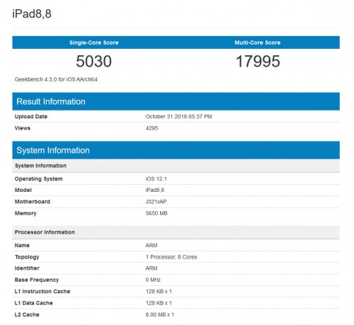 Apple: A12X-SoC im Geekbench fast so schnell wie Intel Core i9-8950HK