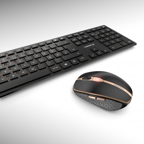 Cherry DW9000 Slim: Maus- und Tastatur-Kombination mit USB-Empfänger und Bluetooth