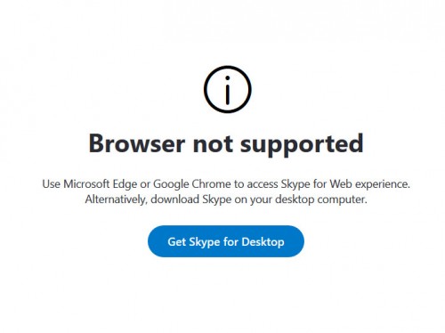 Skype Web: Microsoft sperrt Firefox, Safari, Opera und alte Windows-Versionen aus