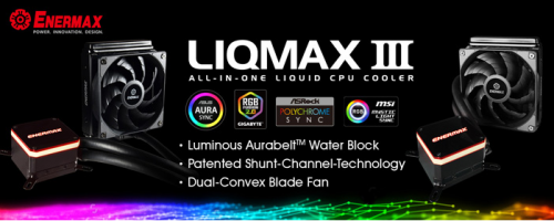 Enermax Liqmax III: All-in-One-Wasserkühlung mit beleuchtetem CPU-Kühler