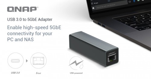 QNAP stellt USB 3.0 auf 5 GbE Netzwerkadapter vor