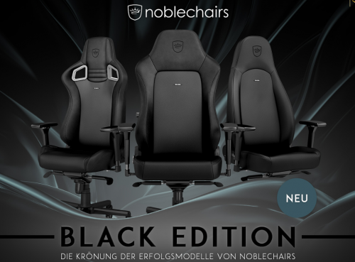 Caseking: Neue noblechairs in der Black Edition