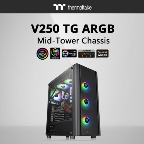 Thermaltake V250 TG ARGB: Mid-Tower mit allen wesentlichen Funktionen